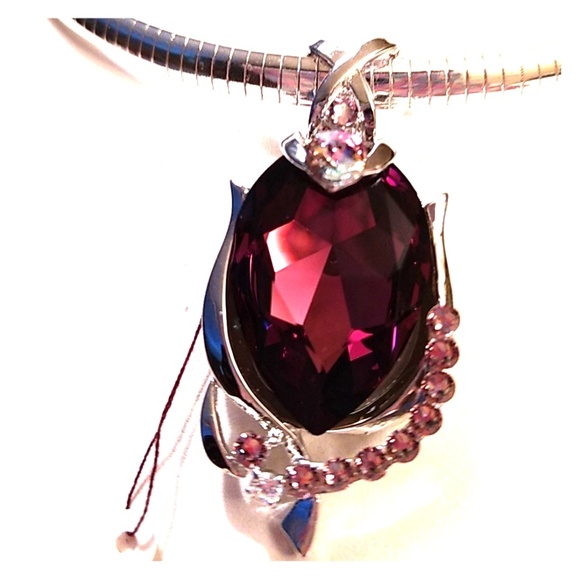 Jewelry - Amethyst Swarovski Crystal with Omega Choker